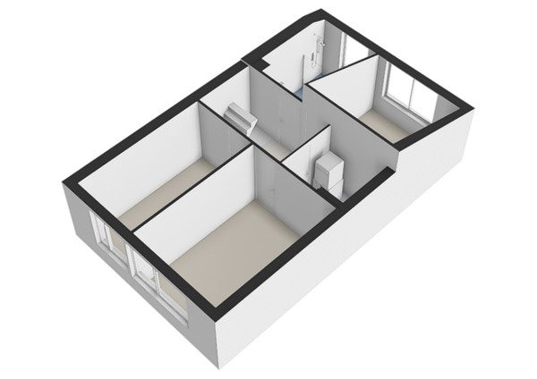 Plattegrond - Slechtvalkhof 22, 2623 PE Delft - Slechtvalkhof 22_1e verdieping_3D.jpg